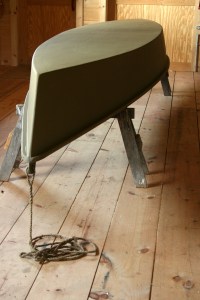 Battenkill Bateau - Hull in Shop - upside down
