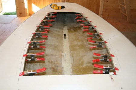 17 Deck purlins fastened.